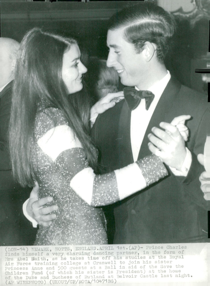 Prince Charles is dancing with Mrs Abel Smith - Vintage Photograph