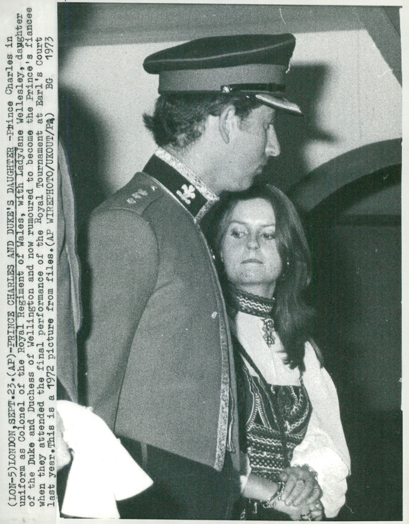 Prince Charles together with Lady Jane Wellesley - Vintage Photograph