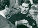 Prince Charles is interviewed by Kenneth Harris - Vintage Photograph