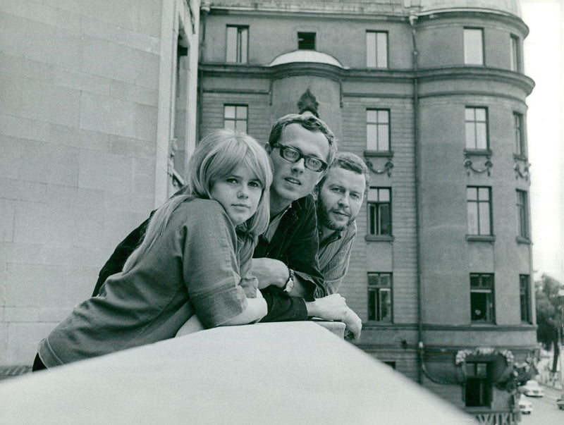 Dramatic Theater. Lena Nyman, Gunnar Ohrlander and Ove Tjernberg - Vintage Photograph