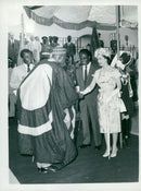 Queen Elizabeth attends a garden party in Ghana - Vintage Photograph