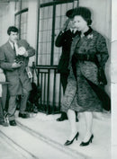 Queen Elizabeth after visiting the Macmillan bed - Vintage Photograph