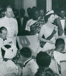 Queen Elizabeth speaks at the banquet in Accra - Vintage Photograph