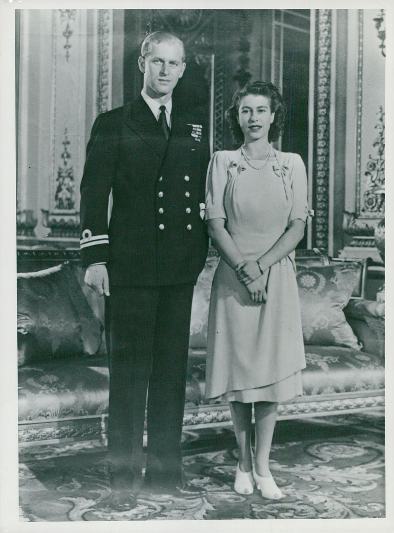 Queen Elizabeth II and Prince Philip - Vintage Photograph