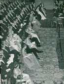 Banquette. The royal gathered in the Concert Hall - Vintage Photograph