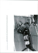 Cars lie on cracks - Vintage Photograph