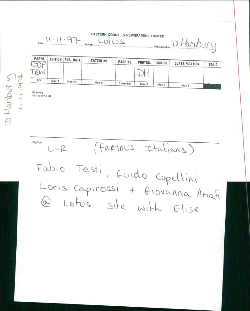 Lotus Cars - Vintage Photograph