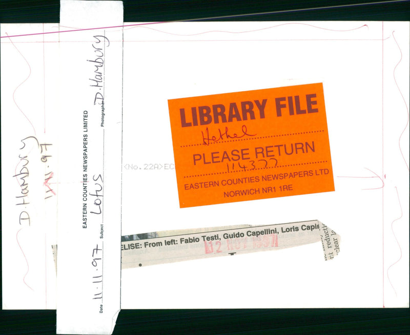 Lotus Cars - Vintage Photograph