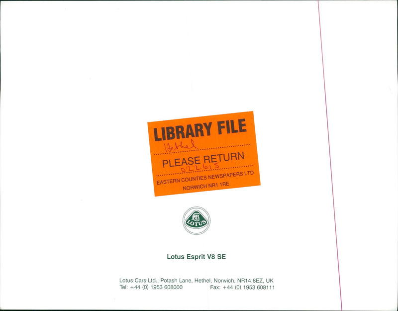 Lotus Cars - Vintage Photograph