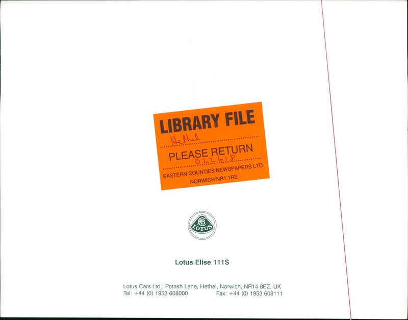 Lotus Cars - Vintage Photograph