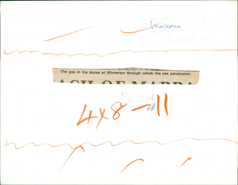 The gap in the dunes. - Vintage Photograph