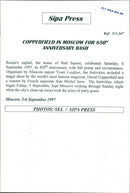 1997 SCANPIX SWEDEN MOSCOW RUSSI CAPITAL FRENCH CONCERT PRESS DAVID - Vintage Photograph