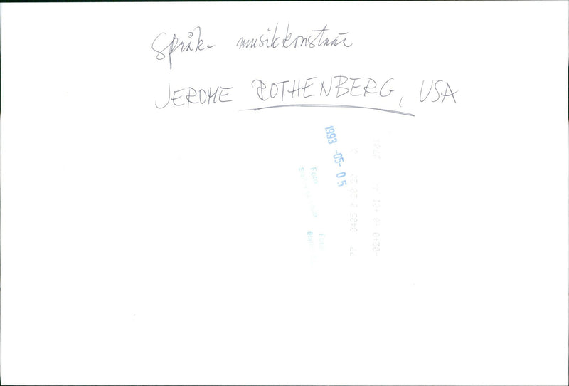 1993 CHRISTIAN ROTHENBERG SPRUKE MUSIC JEROME USA - Vintage Photograph