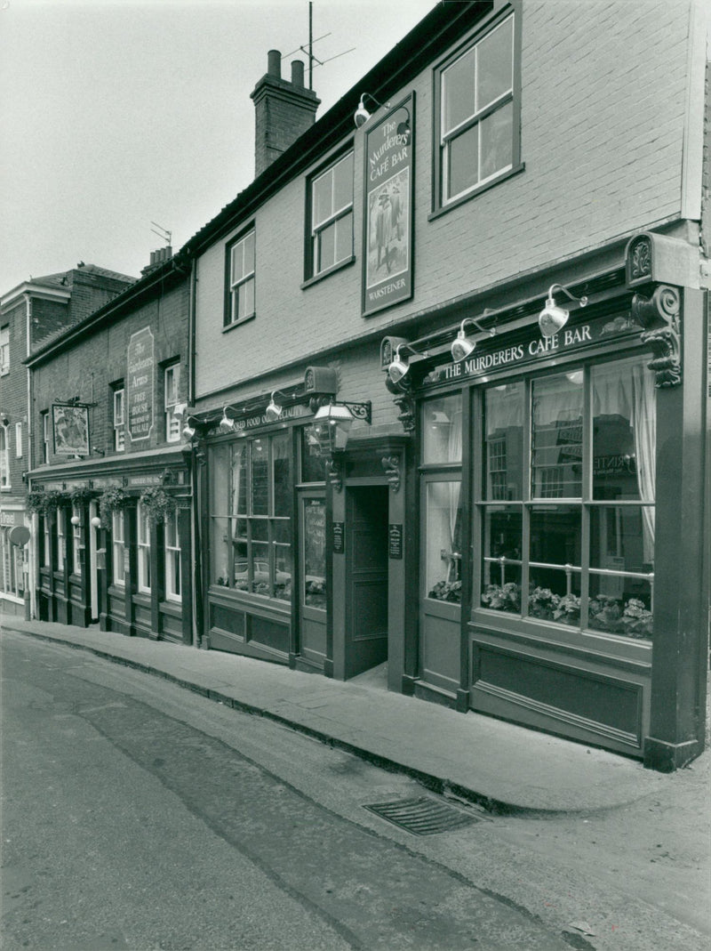 Gardeners Aems pub and the Murderers Cafe Bar. - Vintage Photograph