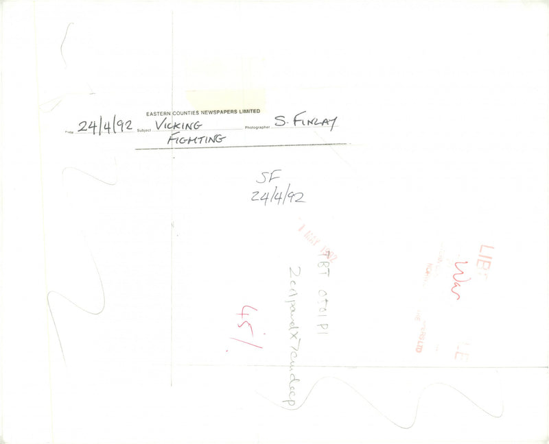 War Games: Viking fighting. - Vintage Photograph