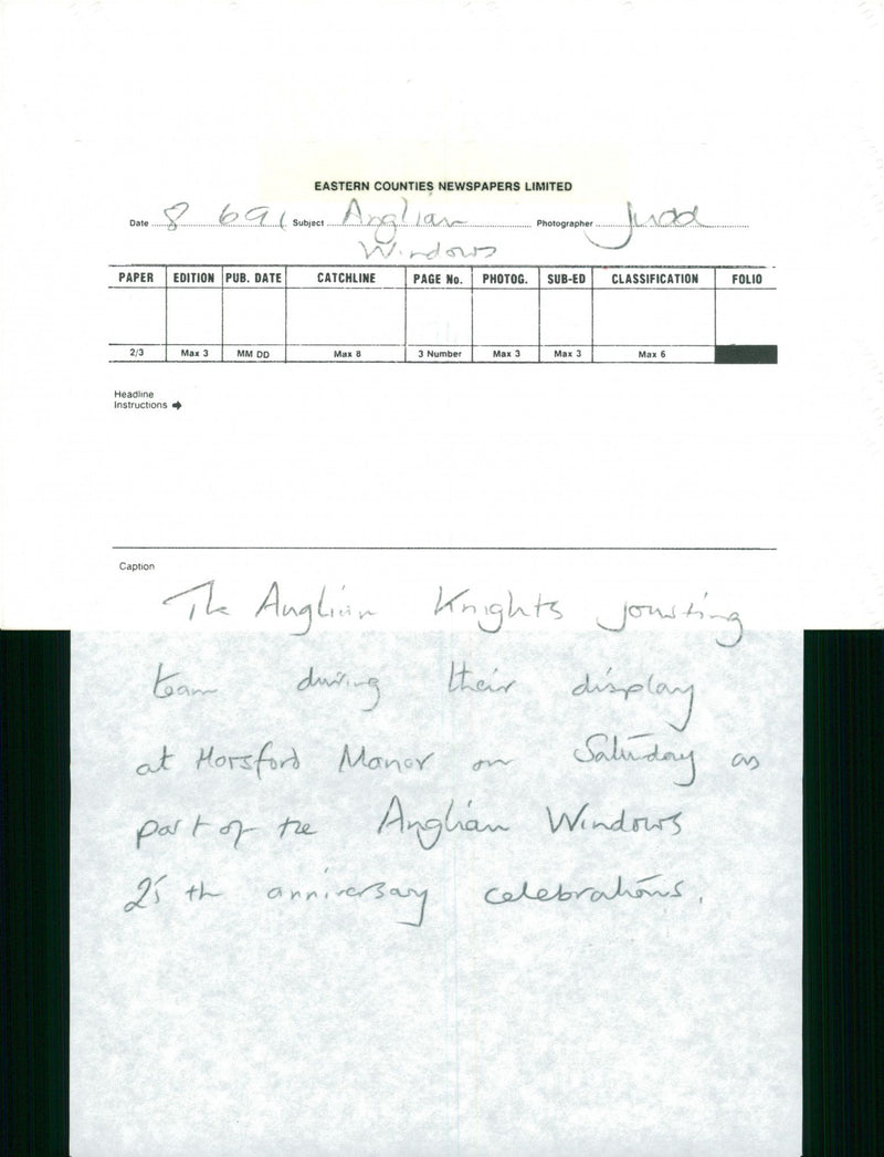 War Games: Anglian Knights. - Vintage Photograph