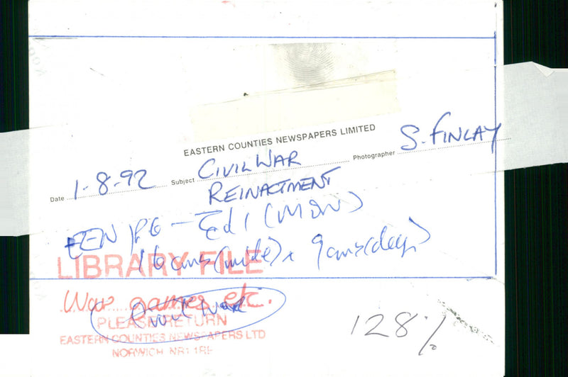 War Games: Civil War Reenactment. - Vintage Photograph