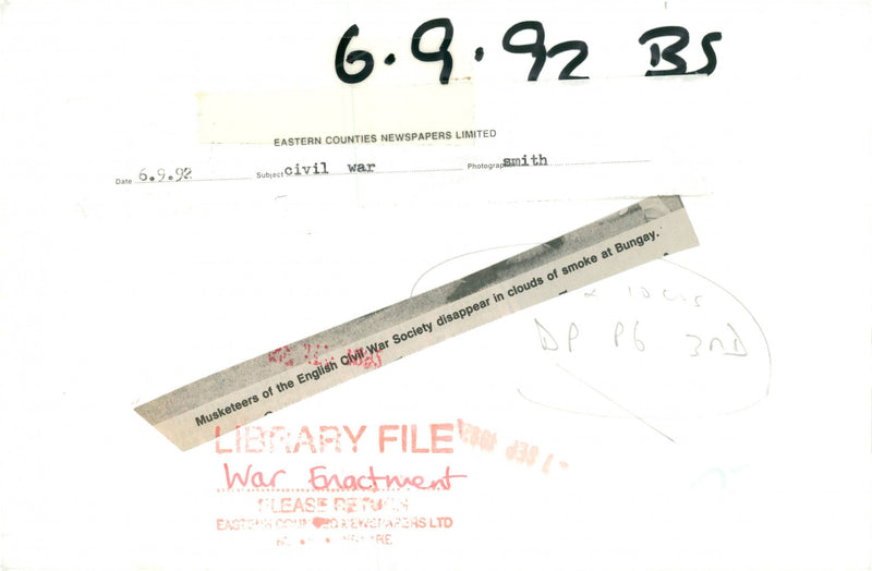 War Games: Musketeers of the English Civil War Society. - Vintage Photograph