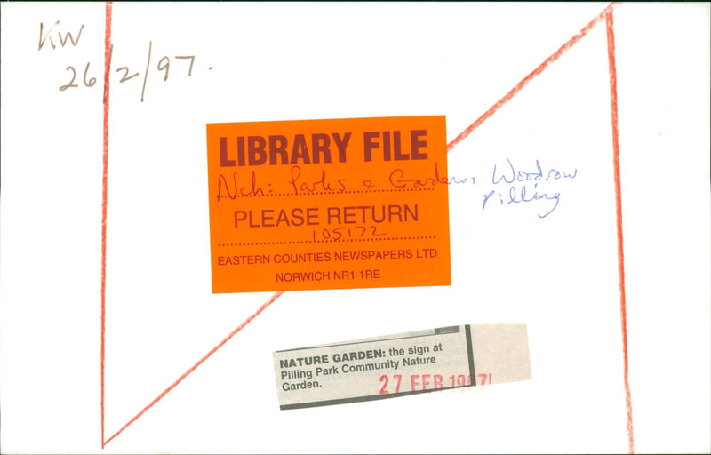 Pilling Park Road Community Nature Garden. - Vintage Photograph