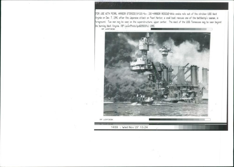 War & Warfare: USS West Virginia - Vintage Photograph