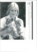 Two hand-reared asiatic lion cubs. - Vintage Photograph