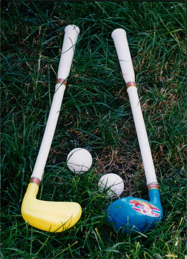 Plastic golf toy set - Vintage Photograph