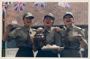 War Ve Day:Tina dietz,gail pegg and janet paterson. - Vintage Photograph