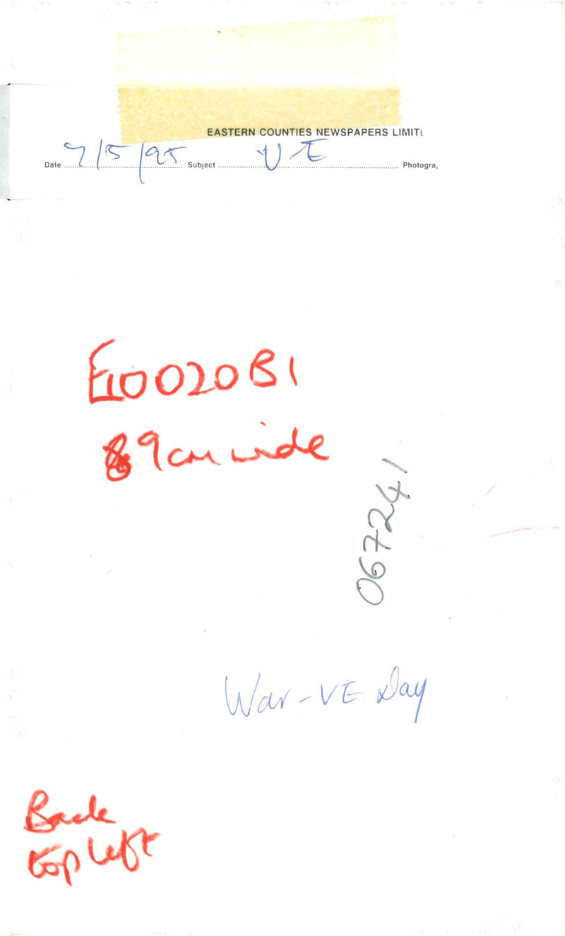 War Ve Day: - Vintage Photograph