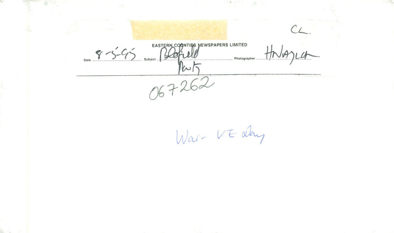 War Ve Day: - Vintage Photograph