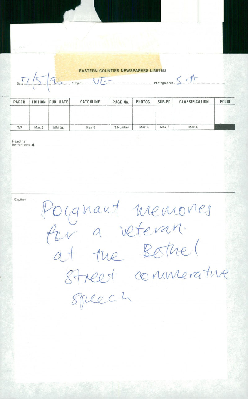 WAR VEDAY C:Polgnant memones. - Vintage Photograph