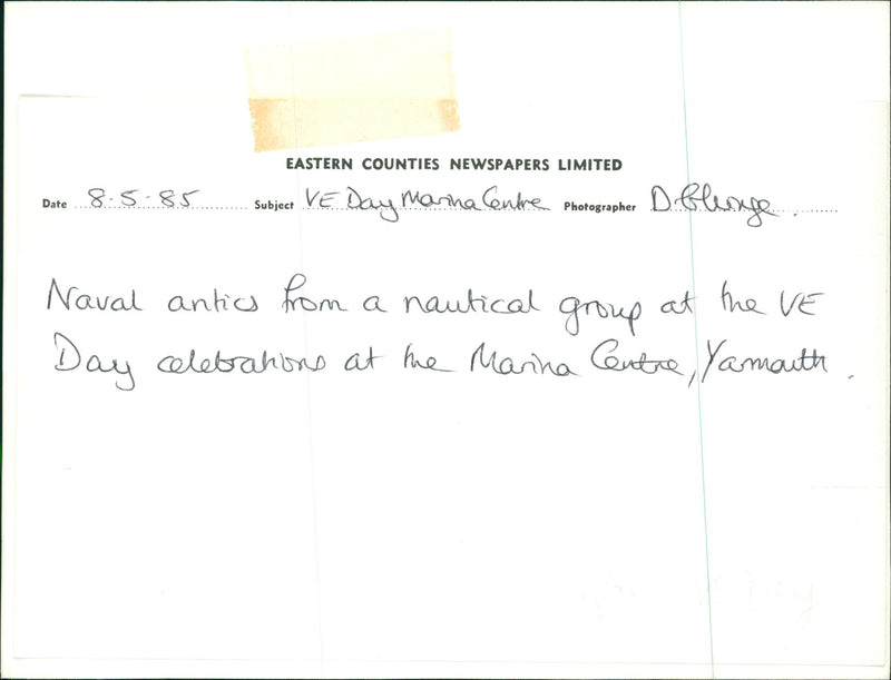 Naval antics from a Nautical Group. - Vintage Photograph