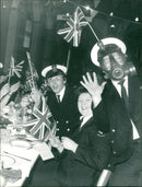 Naval antics from a Nautical Group. - Vintage Photograph