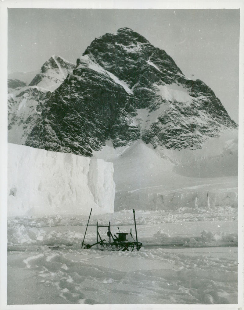 British Graham Land expedition. Soldering tool on a toboggan - Vintage Photograph