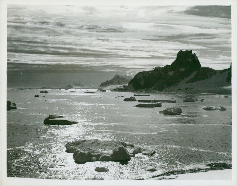 British Graham Land expedition. Graham Lands coast and sunny summer day - Vintage Photograph