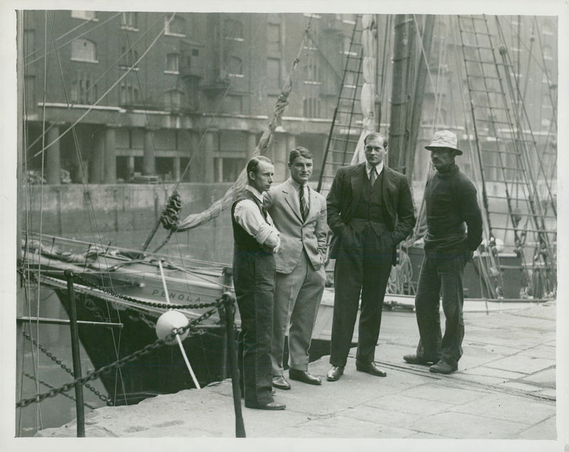 British Graham Land expedition. Q. Riley, R.E.D. Ryder, J. Rymill and J.H. Martin - Vintage Photograph