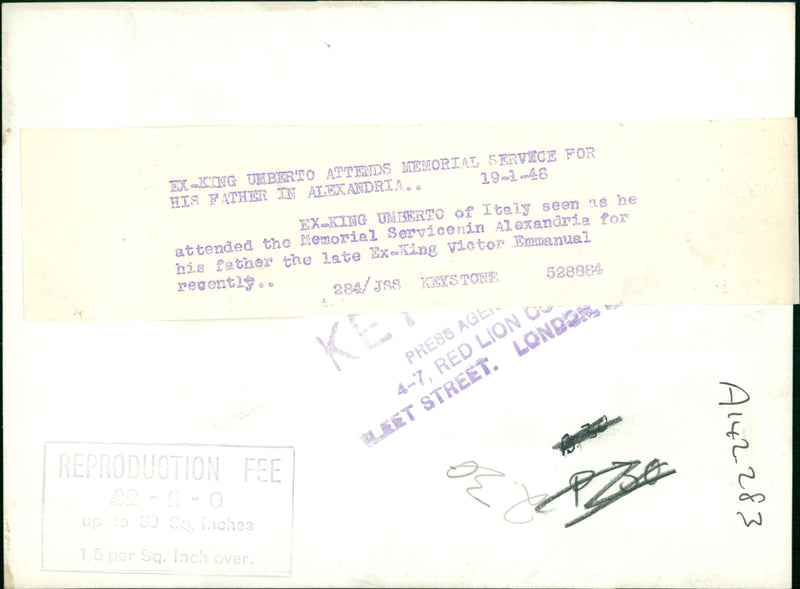 King imberto and queen maria jose: - Vintage Photograph