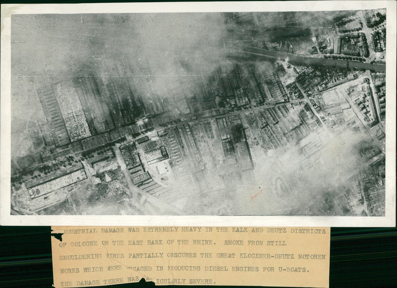 German War: industrial damage was extremely heavy. - Vintage Photograph