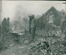 INDIAN TROOPS COOKING FOOD AT A CAMP FIRE AT 12,000 IN THE HIMALAYAS. - Vintage Photograph