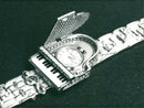 Piano shaped face and musical notes. - Vintage Photograph