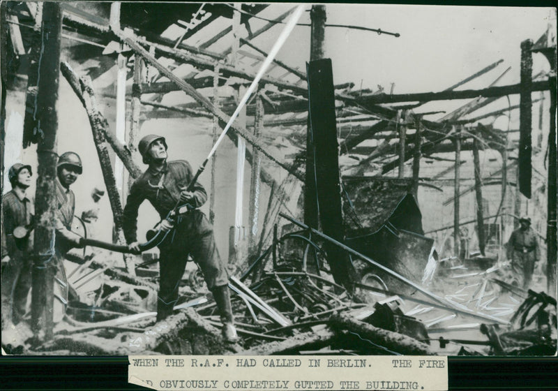 The R.A.F. had called in Berlin. - Vintage Photograph