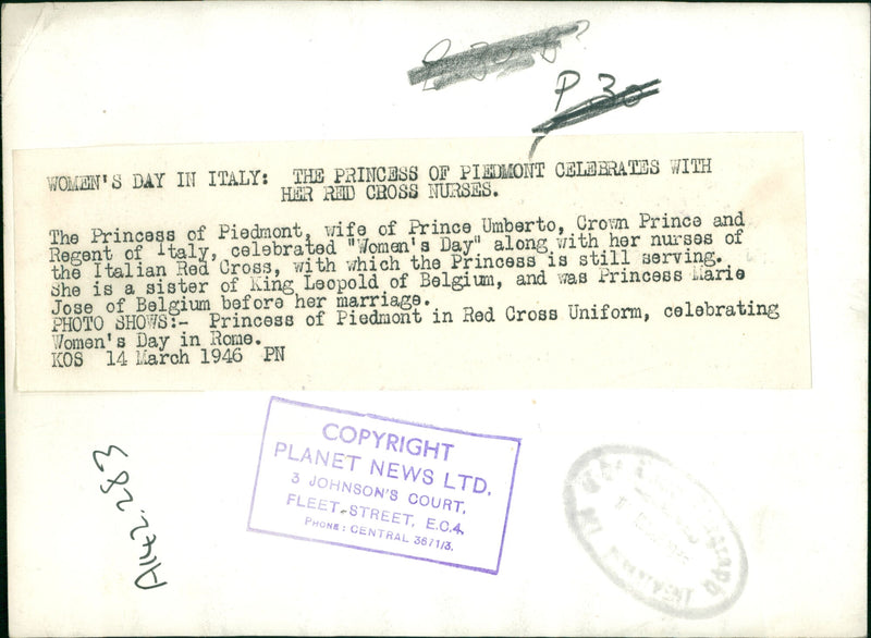 King imberto and queen maria jose: - Vintage Photograph