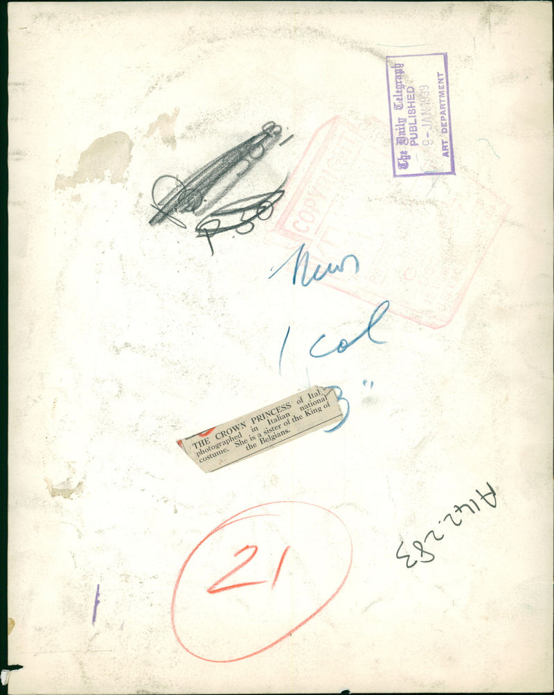 King imberto and queen maria jose: - Vintage Photograph