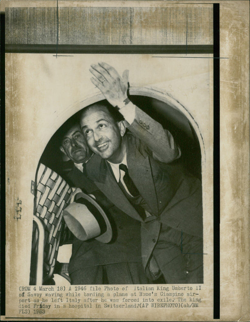 King imberto and queen maria jose: - Vintage Photograph