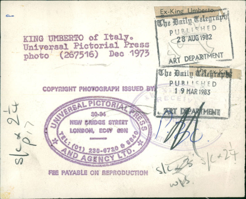 King imberto and queen maria jose: - Vintage Photograph