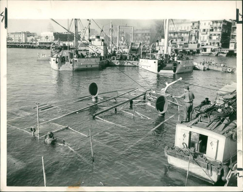 Egypt: Suez Canal Troubles. - Vintage Photograph