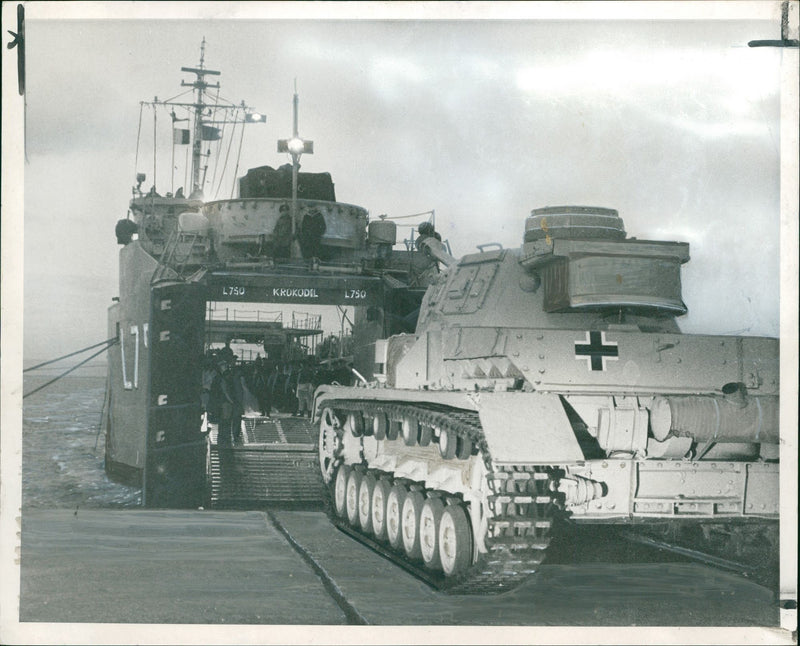 A German tank captured in Western Dessert. - Vintage Photograph