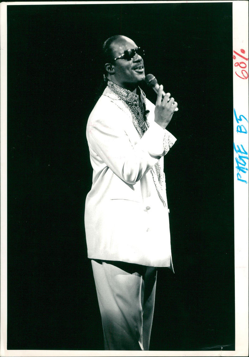 Stevie Wonder American singer-songwriter. - Vintage Photograph