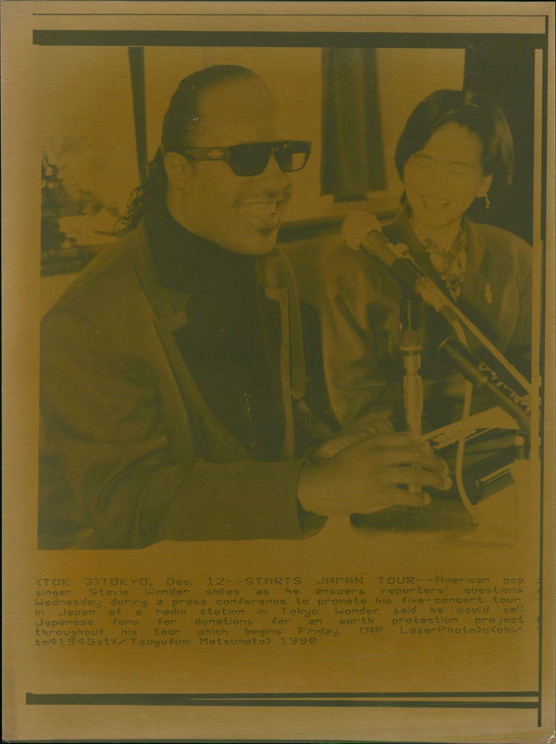 Stevie Wonder American singer-songwriter. - Vintage Photograph