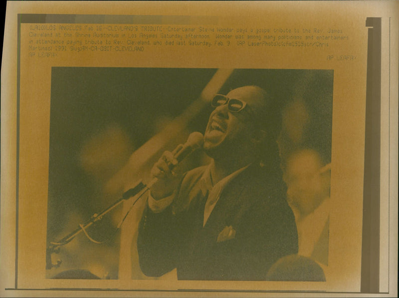 Stevie Wonder American singer-songwriter. - Vintage Photograph