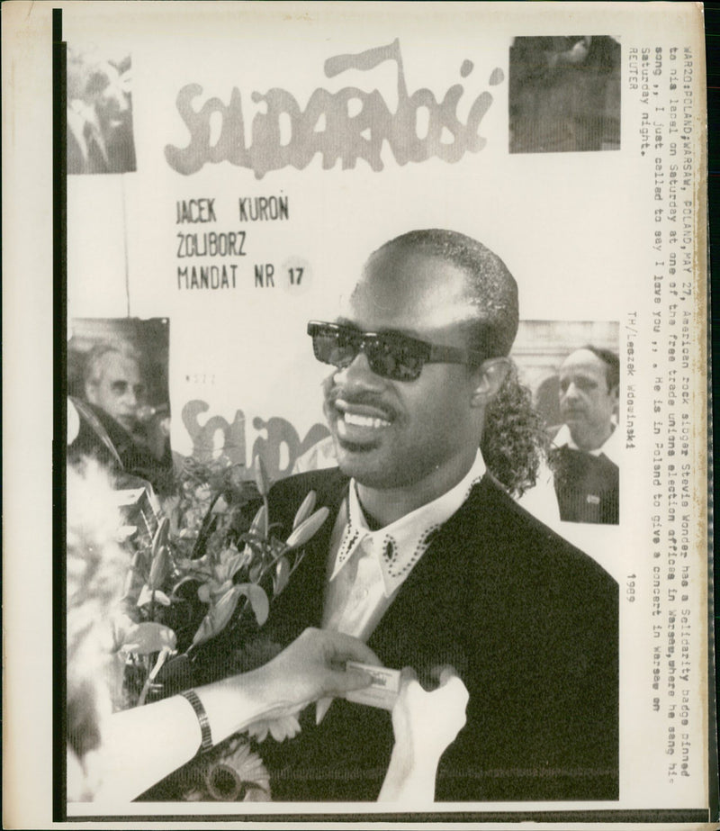Stevie Wonder American singer-songwriter. - Vintage Photograph